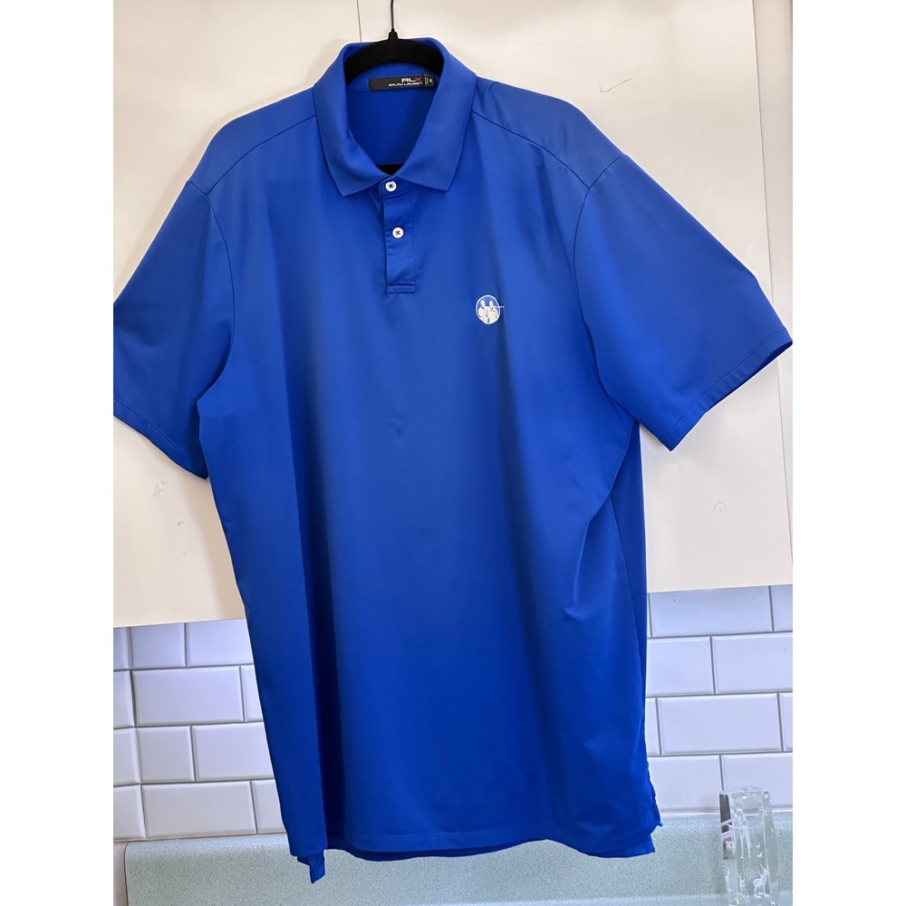 RLX Ralph Lauren Mens Performance Golf Polo Shirt Royal Blue XL Short Sleeve
